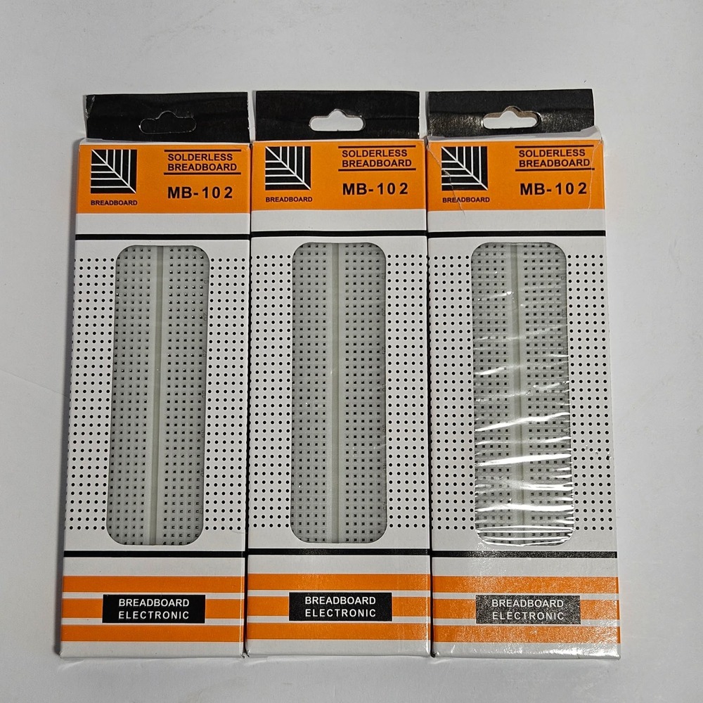Lot of 3 MB-102 Solderless Breadboard 830 Tie Point for Electronics Prototyping - Picture 1 of 4